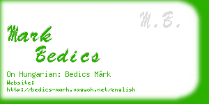 mark bedics business card
